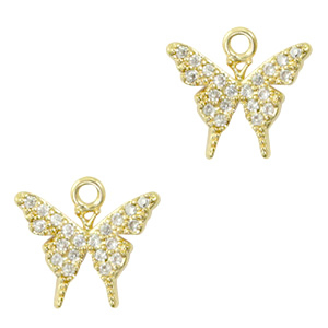 Zirconia Anh&auml;nger Butterfly Gold