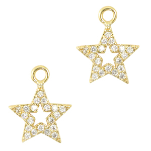 Zirconia Anh&auml;nger Star Gold