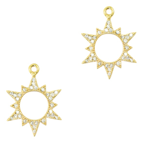 Zirconia Anh&auml;nger Sun Gold