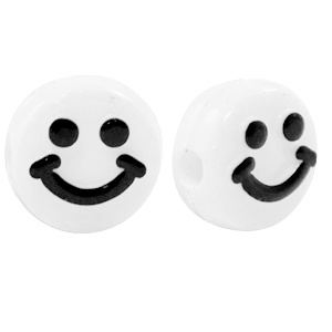 Acryl Buchstaben Smiley White-black