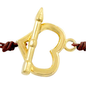 Zubeh&ouml;r aus Stainless Steel - Rostfreiem Stahl Kapitelverschluss Herz Gold