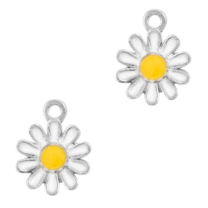 Anh&auml;nger Metall Basic Quality Flower Silver-white