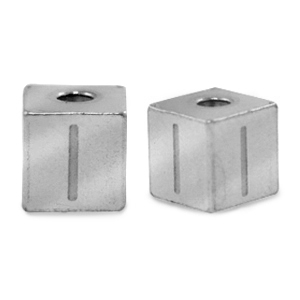 Perlen aus Stainless Steel - Rostfreiem Stahl Buchstaben I Silber