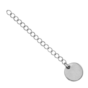 Zubeh&ouml;r aus Stainless Steel - Rostfreiem Stahl Verl&auml;ngerungskette coin 12mm Silber