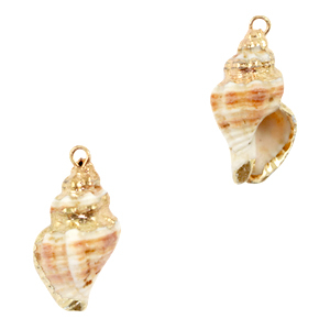 Anh&auml;nger Muschel Special Wellhornschnecke Creamy light brown-gold