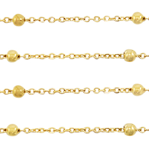 Zubeh&ouml;r aus Stainless Steel - Rostfreiem Stahl Gliederkette Kugel Gold