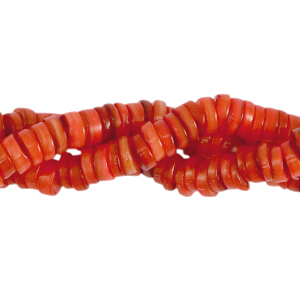 Perle Muschel Disc 7mm Coral red