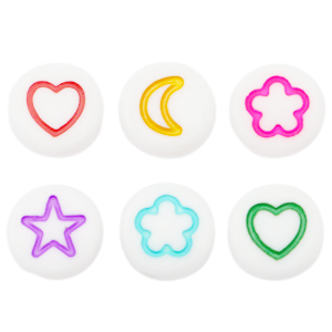 Acryl Buchstaben Ikone Mix White-multicolour