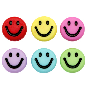 Acryl Buchstaben Smiley Multicolour-black