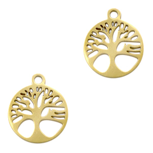 Anh&auml;nger aus Stainless Steel - Rostfreiem Stahl Tree of Life Gold