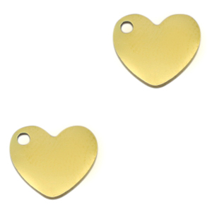 Anh&auml;nger aus Stainless Steel - Rostfreiem Stahl Heart Gold