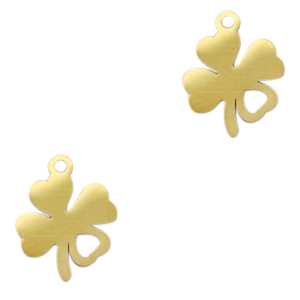 Anh&auml;nger aus Stainless Steel - Rostfreiem Stahl Clover Gold