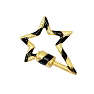 Zirconia Verschluss Lightning Gold-black