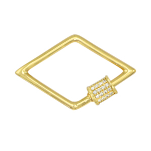 Zirconia Verschluss Rhombus Gold