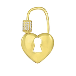 Zirconia Verschluss Heart Gold