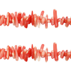 Ozean Bambus Perlen Coral bleached red