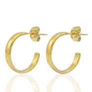 Stainless Steel - Rostfrei Stahl Ohrringe / Ohrstecker Creolen Gold