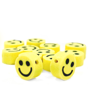 Perlen Polymer Smiley Yellow