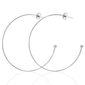 Stainless Steel - Rostfrei Stahl Ohrringe Ohrstecker Creolen Silber