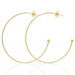 Stainless Steel - Rostfrei Stahl Ohrringe Ohrstecker Creolen Gold