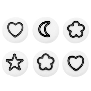 Acryl Buchstaben Ikone Mix White-black