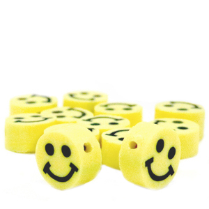 Perlen Polymer Smiley Yellow