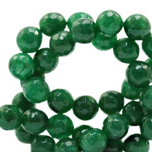 8 mm Perlen Naturstein Jade Facett geschliffen Agata green