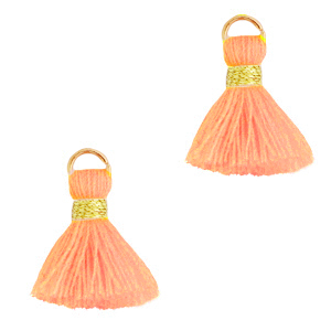 Quaste Perlen 1.5cm Gold-neon peach