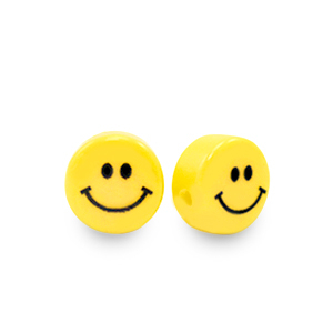 6 mm Perlen Smiley Yellow