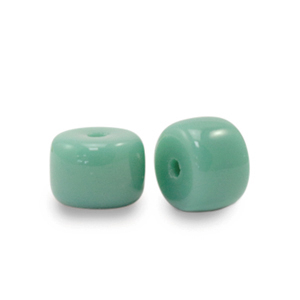 Glas Perlen Rondellen 6 mm Malachite green