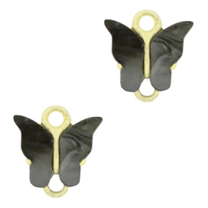 Anh&auml;nger aus Resin Zwischenst&uuml;ck butterfly Gold-anthracite