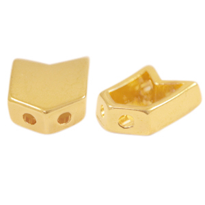 Perle Metall DQ Duo Beads Arrow Gold (Nickelfrei)