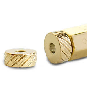 C.U.S&reg; Message Beads Endkappe Gold (Nickelfrei)