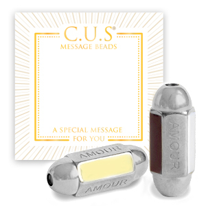C.U.S&reg; Message Beads "amour" Silber (Nickelfrei)