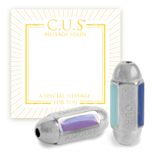 C.U.S&reg; Message Beads "amour" Silber (Nickelfrei)