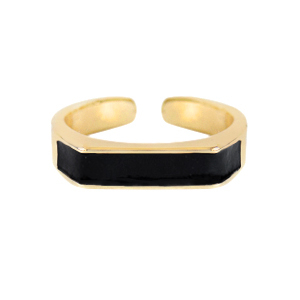 Trend Ringe Enamel Black-gold