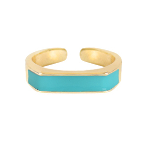 Trend Ringe Enamel Blue-gold