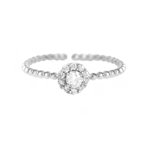 Trend Ringe Enamel Crystal-silver