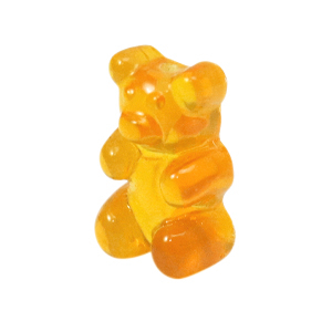 Anh&auml;nger aus resin Gummi Bear Yellow