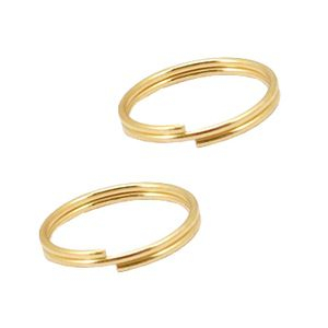 Zubeh&ouml;r aus Stainless Steel - Rostfreiem Stahl Spaltring 12mm Gold