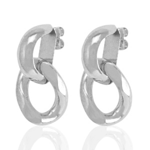 TQ Metall Brass Ohrstecker Silver