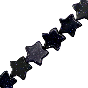 Perlen Naturstein Star glitter Midnight blue