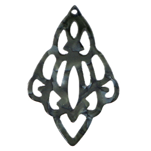 Anh&auml;nger aus Resin Barock Diamant Black