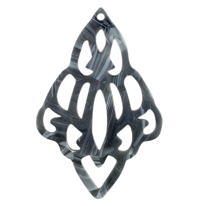 Anh&auml;nger aus Resin Barock Diamant Jeans blue