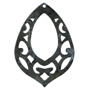 Anh&auml;nger aus Resin Barock Tropfen Black