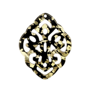 Anh&auml;nger aus Resin Barock Rhombus Champagne-black