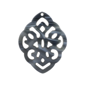 Anh&auml;nger aus Resin Barock Rhombus Jeans blue