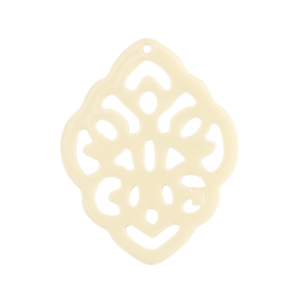 Anh&auml;nger aus Resin Barock Rhombus Off white