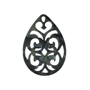 Anh&auml;nger aus Resin Barock Tropfen Black