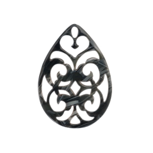 Anh&auml;nger aus Resin Barock Tropfen Jeans blue